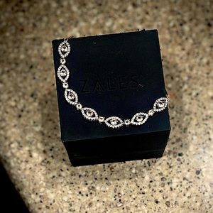 Zales 18k gold plated diamond bracelet